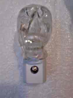 Skull Nightlight Clear, custompokersandmore