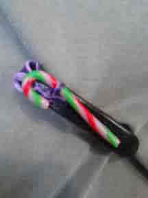 Candy Cane Barrette, hand made by R k, CustomPokersAndMore