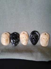 Skull Pendant one of a kind, handmade, various colors, CustomPokersAndMore
