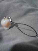 Skull Cell Phone Tag, Lanyard, leash, Ivory color, CustomPokersAndMore